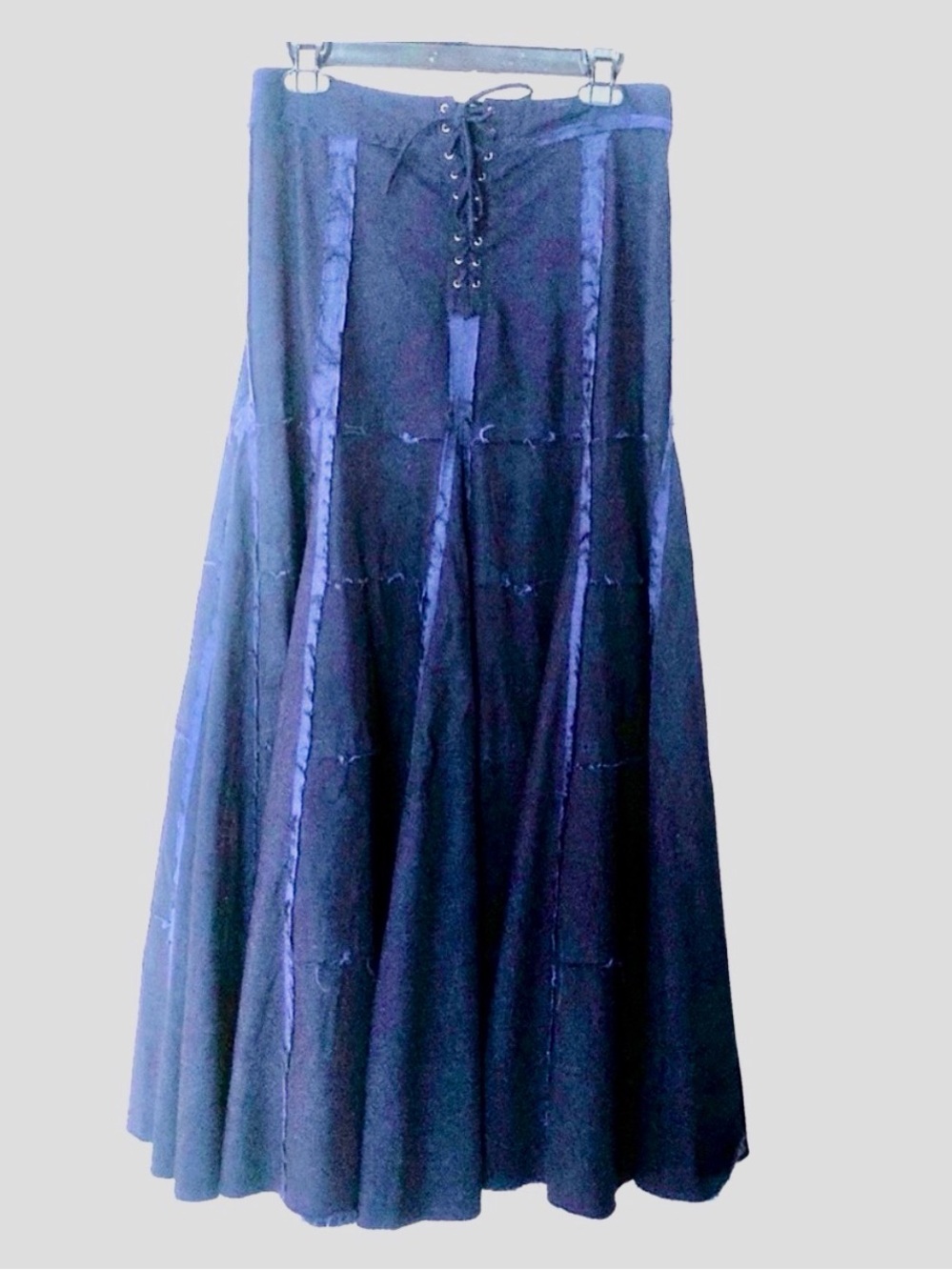 Blue corset deconstructed maxi skirt